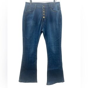 Falmer Heritage Buttonfly Flare Wideleg Jeans